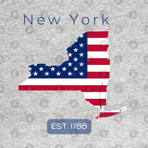 New York State (Light Colors) by Proud Town Tees